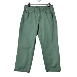 Ralph Lauren Polo Jeans Company Cropped Pants Green Womens Size 8